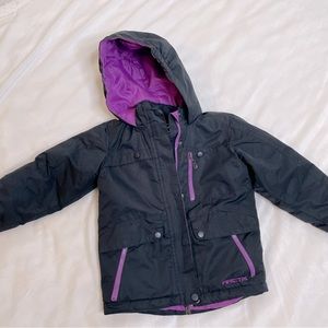 Arctix Kids Puffer Jacket - Black and Purple